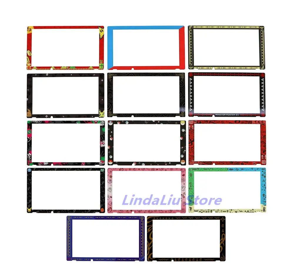 1ชิ้น/ล็อตสีขอบคริสตัลกระจกนิรภัยฟิล์มอะนิเมะ Ultra อุปกรณ์เสริมสำหรับ Nintend Switch อุปกรณ์ป้องกันหน้าจอคอนโซล