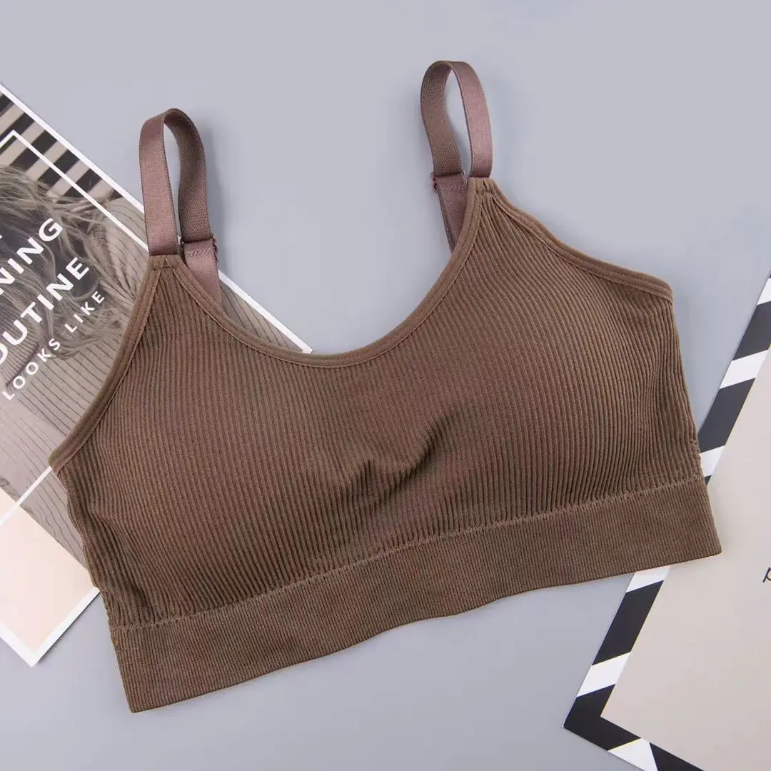 Japanese Chest-wrapped Sling Tube Top Beautiful Back Seamless Adjustable Shoulder Strap No Steel Ring Sports Underwear Women