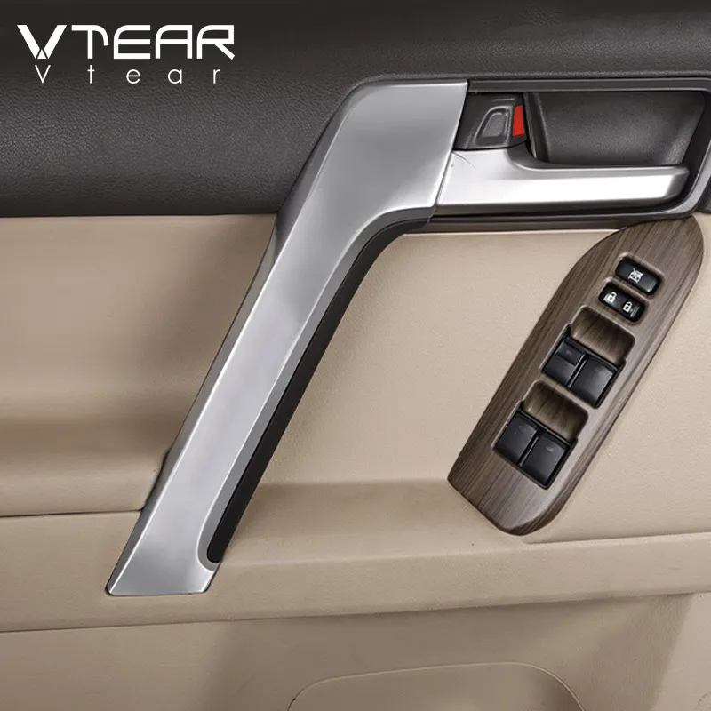 Vtear For Toyota LAND CRUISER Prado 150 Car decoration inner door armrest handle cover accessories interior trim parts 2018-2020