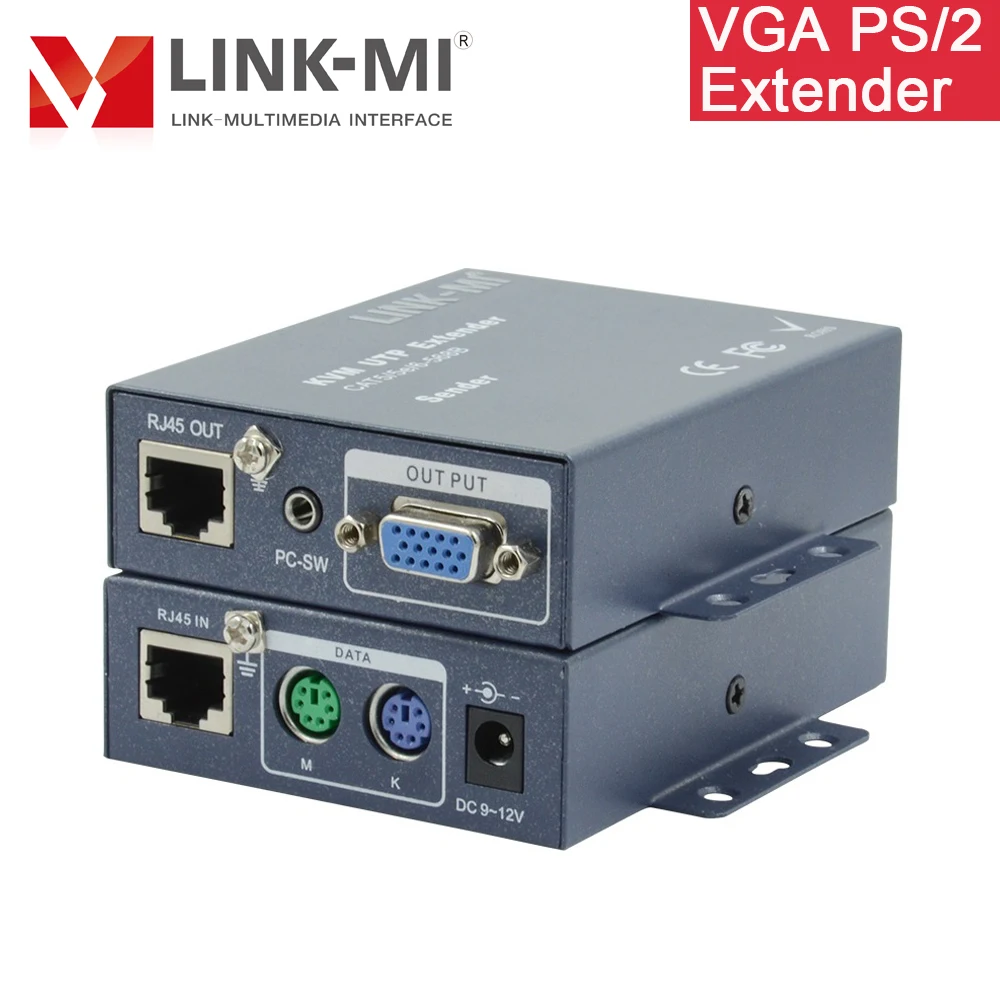 300m VGA KVM Extender 100m P/S 2 USB KVM Extender Over Cat5e/6 Cable VGA USB Extender