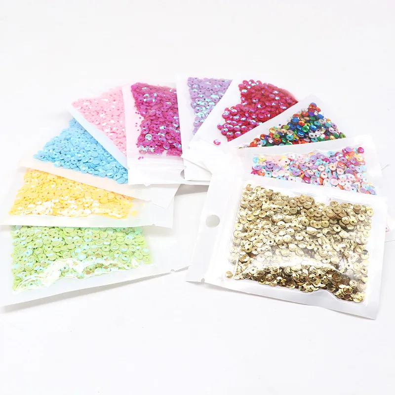 10g Curved Colorful Loose Hand-sewn Sequins for Sewing Wedding Crafts and Women\'s Clothing Accessories Support Wholesale 4mm5mm