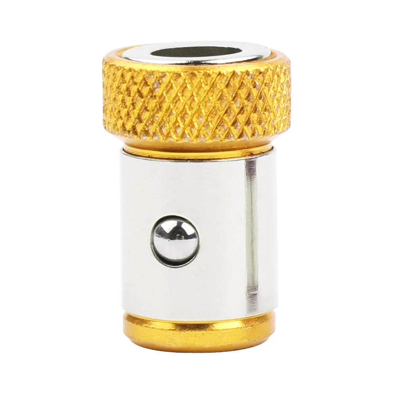 LUXIANZI 6.35mm Universal Magnetic Ring Aluminum Alloy Magnetic Ring Screwdriver Bits Lockable Thicken Strong Magnetizer Ring