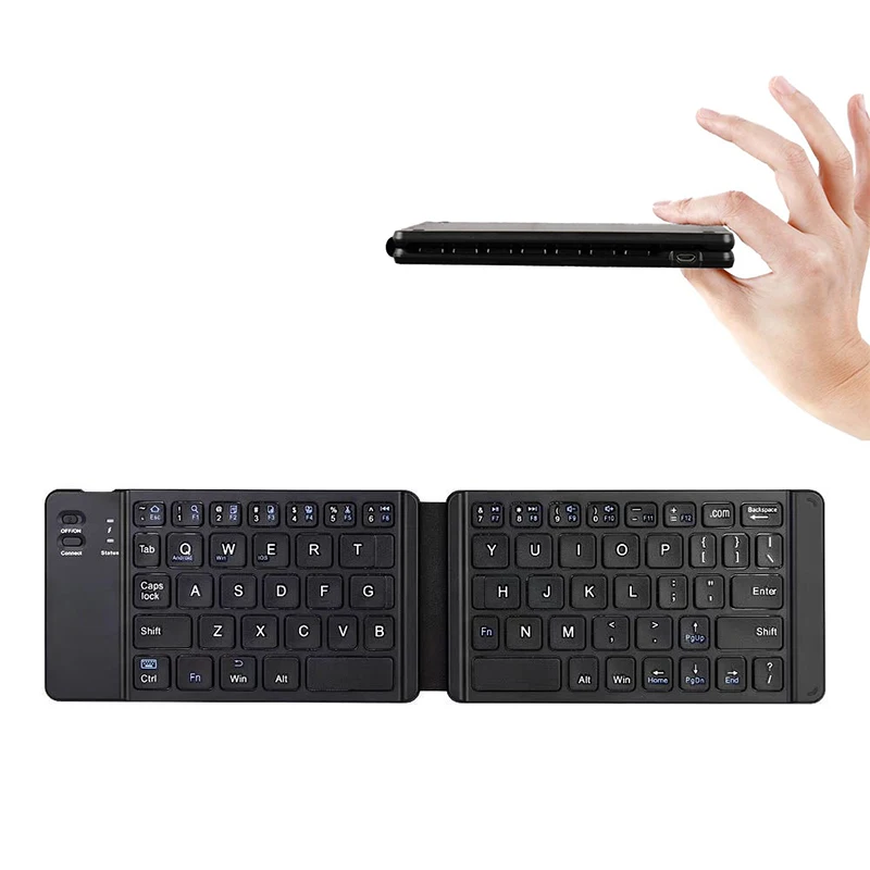 

Bluetooth Wireless Mini Keyboard Folding Portable Rechargeable For Computer PC Android Tablet Mobile Phone MacBook iPad Air