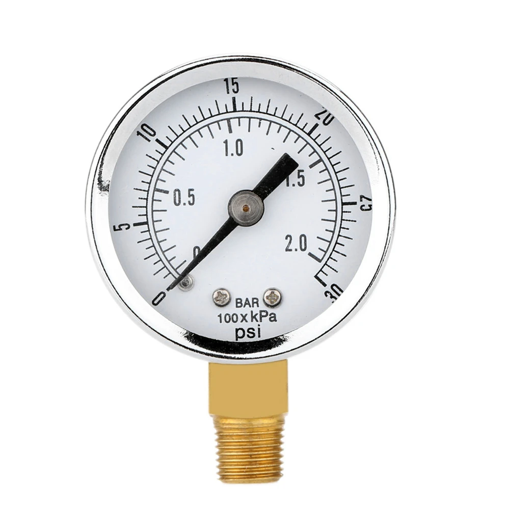 휴대용 듀얼 스케일 다이얼 디지털 게이지, 진공 압력계, 미니 다이얼, 0-30psi, 0-2bar, 직경 40mm