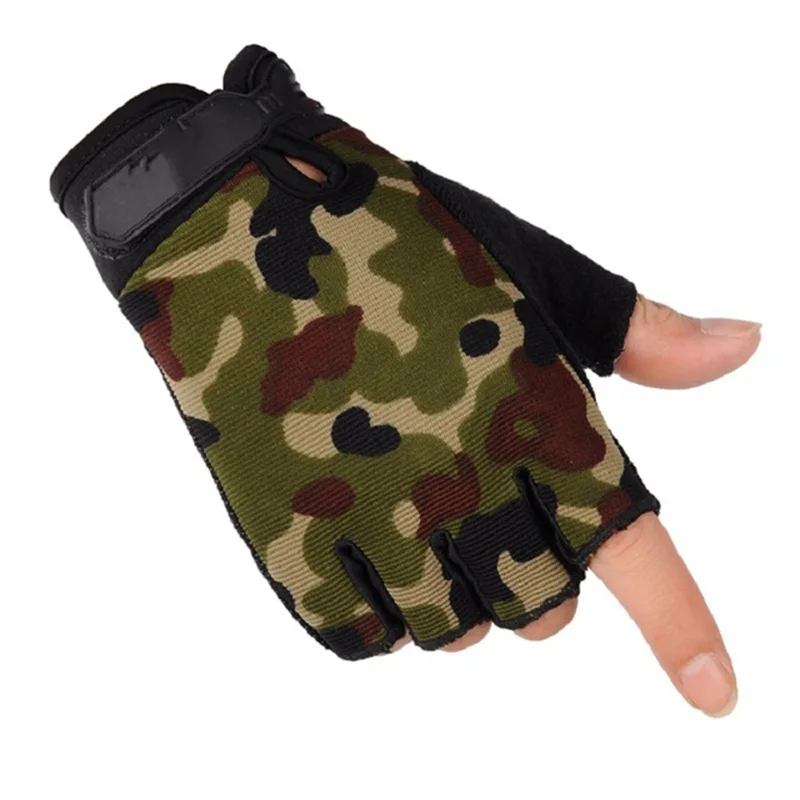 Fingerless Mens Tactical Gloves Lightweight Child Summer Breathable Outdoor Riding Non-slip Wearable Women Half Finger Gloves