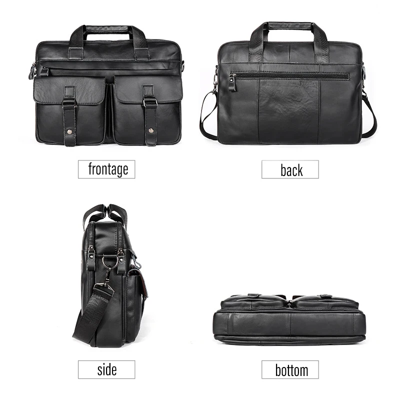 Imagem -06 - Bolsa para Computador Portátil Bolsa de 15.6 Polegada Couro Bolsa de Viagem de Negócios Bolsa de Ombro Único dos Homens Maleta para Lenovo ar Pro