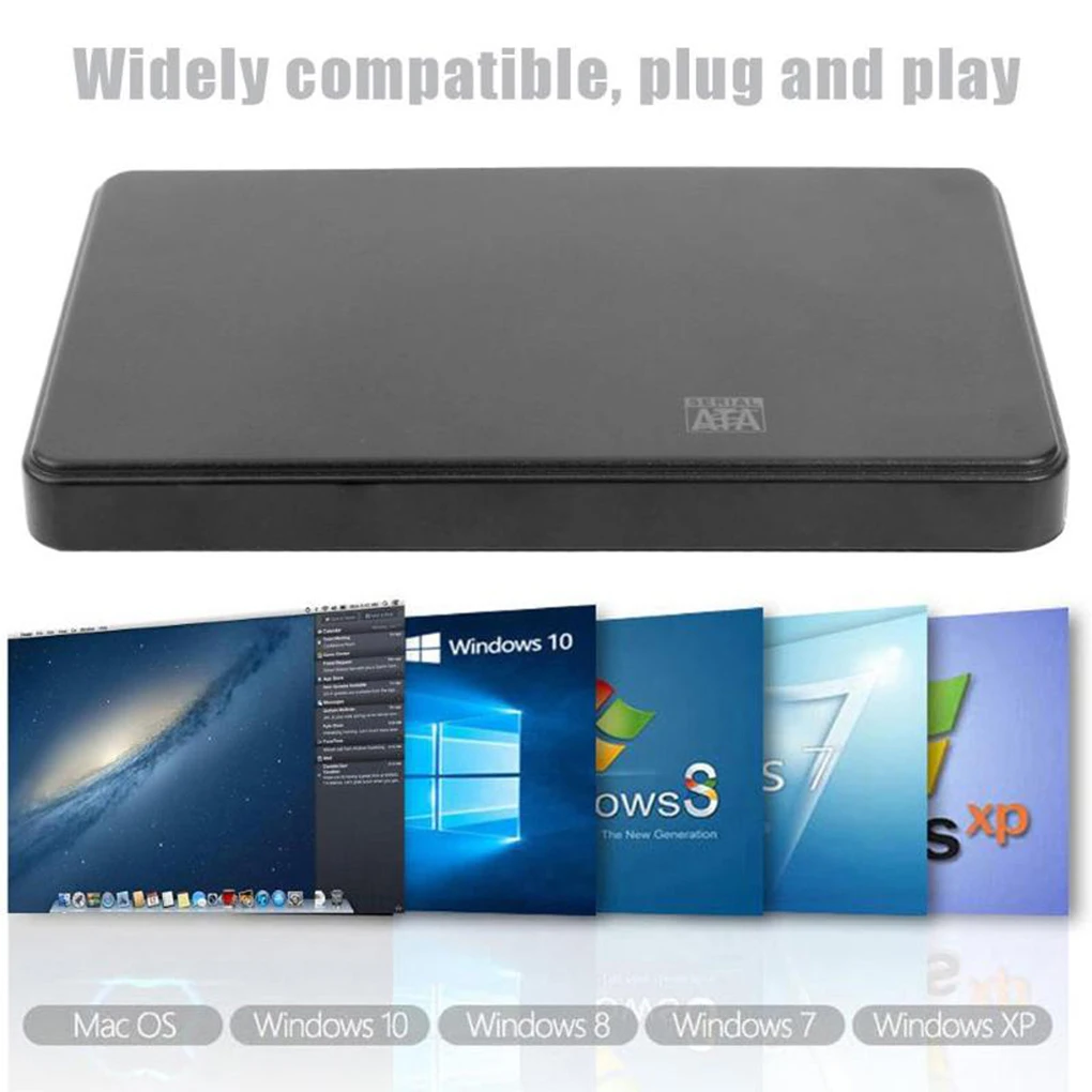 Sata para usb2.0 2. caixa de disco rígido de 5 polegadas caixa de disco rígido externo com cabo usb hdd gabinete usb2.0