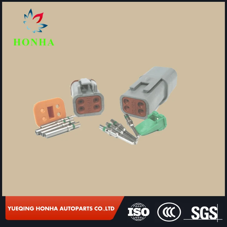 4 دبوس أسود DT سلسلة DT06-4S DT04-4P موصل كهربائي مقاوم للماء أنثى ذكر السيارات التوصيل #4