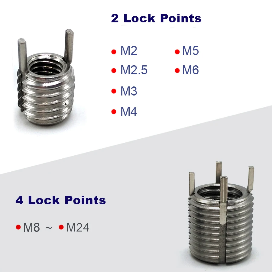 M24 Key-locking Screw Thread Inserts 304 Stainless Steel Lock Insert ,G001