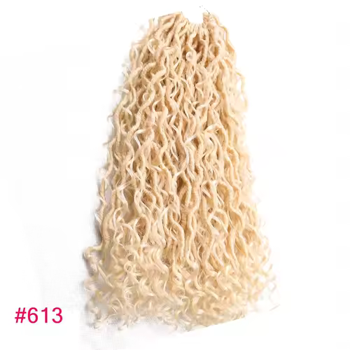 Synthetic Goddess Locs Crochet Hair Braids Curly Faux Locs Braiding Hair Extensions Wig For Women Black Hippie Boho Style - Image 14