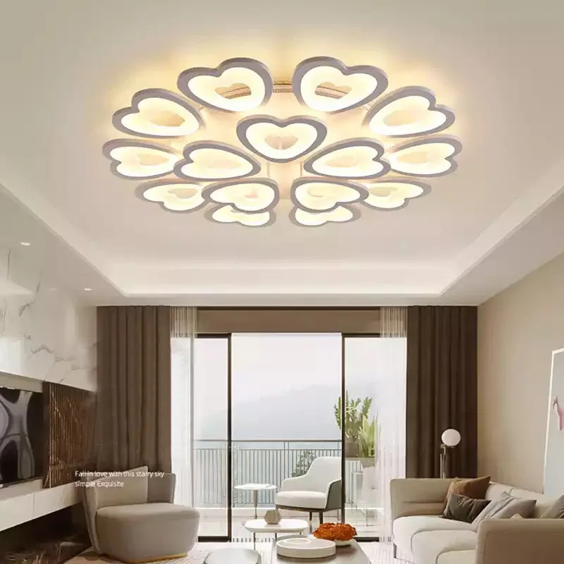 

Factory direct Nordic modern minimalist living room bedroom LED ceiling lamp heart-shaped bedroom hotel lamp corridor light