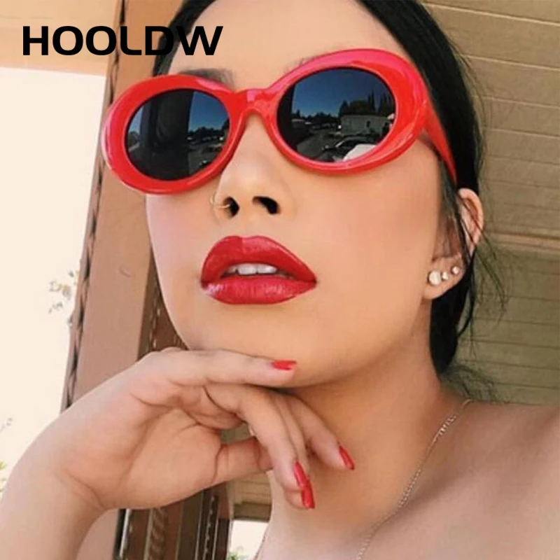 5pcs/lot Classic Clout Goggle Kurt Cobain Glasses Oval Ladies Sunglasses Men Women Vintage Retro Sun Glasses UV400 Gafas De Sol