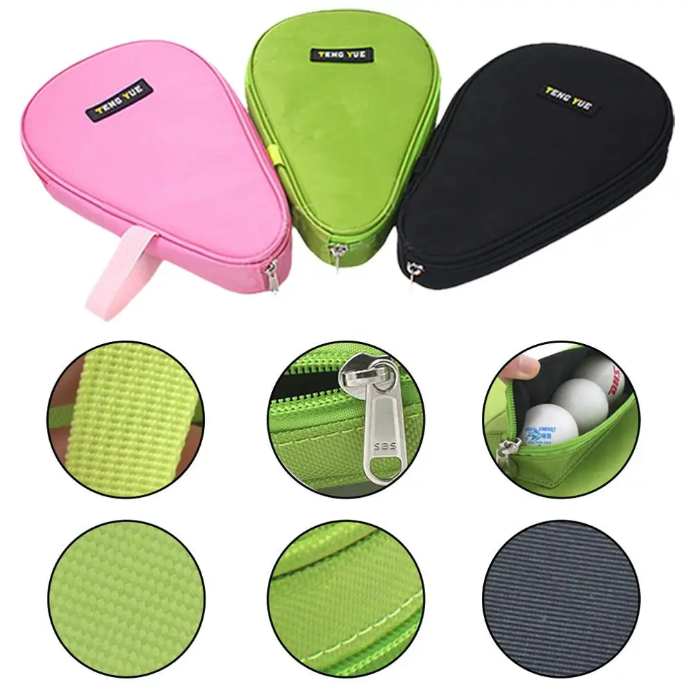 

Pro Table Tennis Racket Rackets Bat Bag Cover Storage Case For 1 Ping Pong Paddle Bat 3 Balls Table Tennis Racket Storage Case