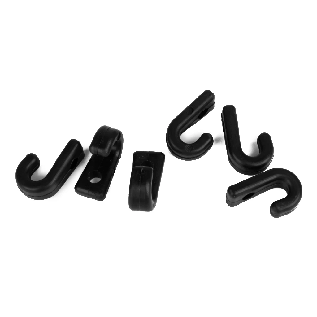 Kayak J Hooks - 6pcs Nylon Lashing Hook / Bungee Hook For Kayak Canoes Boat