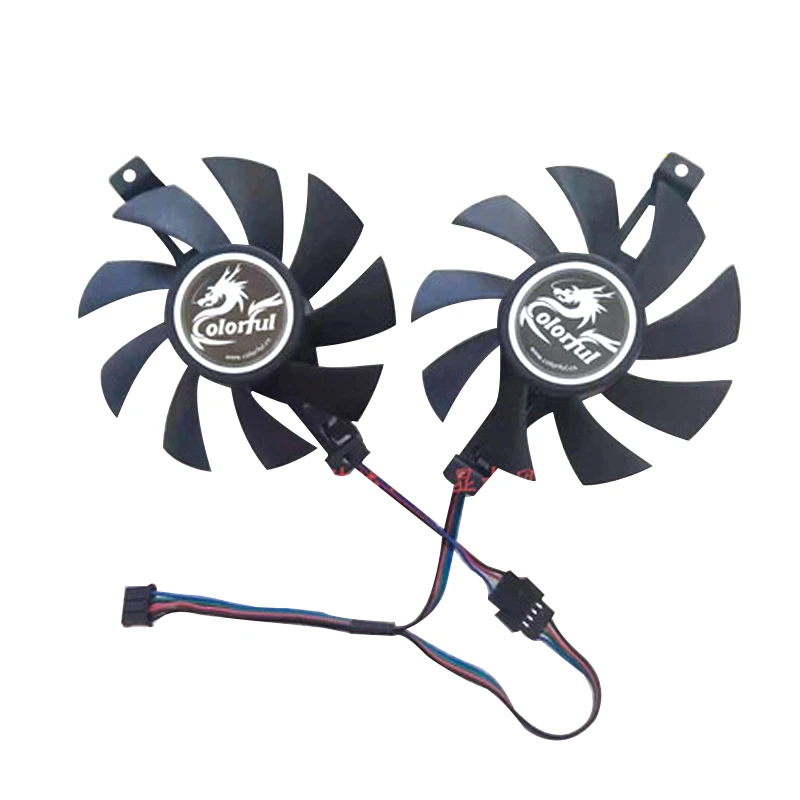 2pcs 75mm Cooling Fan iGame960 For Colorful iGame GTX 1050Ti-4GD5 V2 GTX960 GTX950  GTX 1060-6GD5 GAMING Video Graphics card