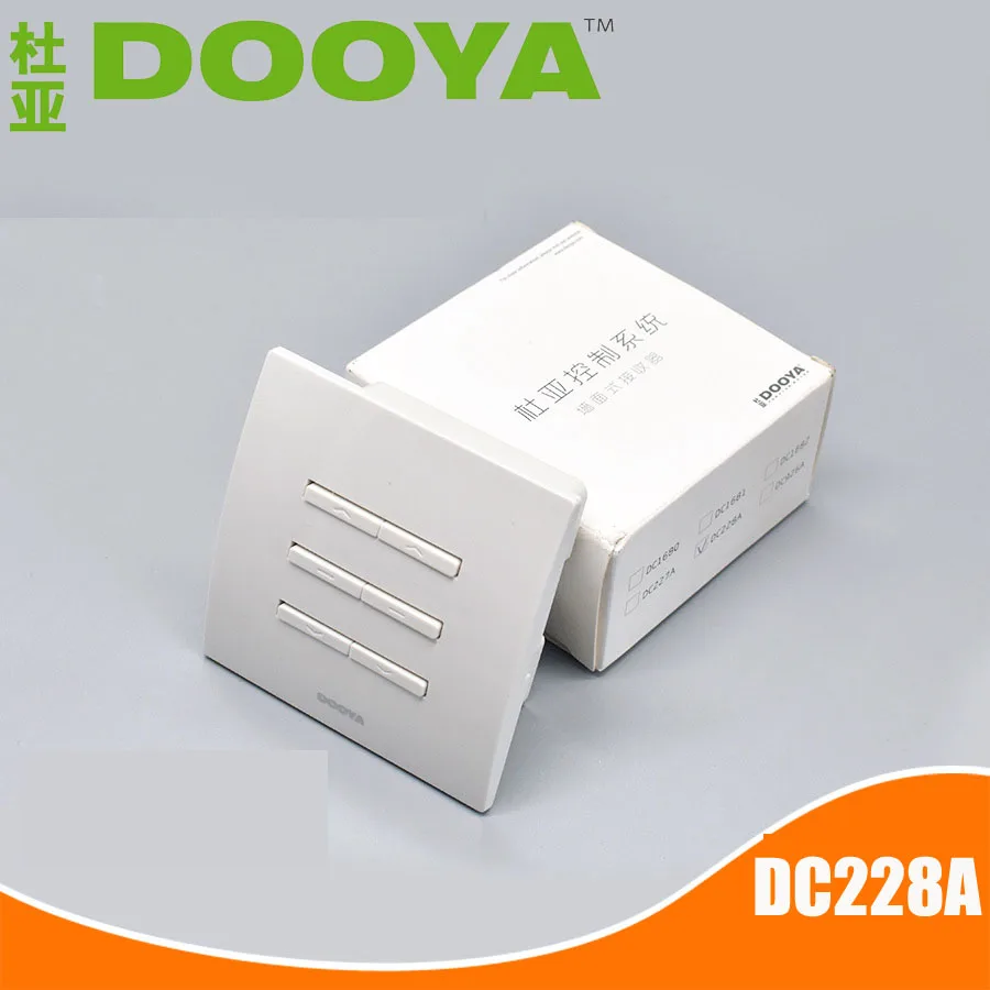 Dooya-Single Channel Wall Receiver Switch, DC227A, RF433, DC228A, Dual Channel Switch for Dooya Curtain Motor, Tubular Blinds