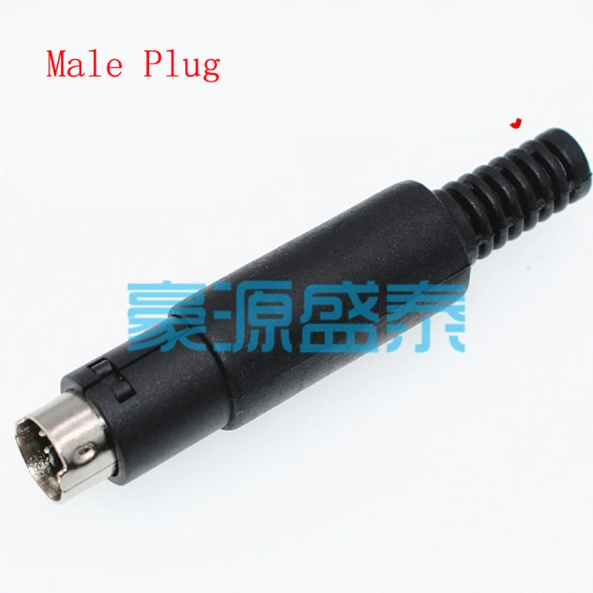 10PCS/Lot PS2 MINI DIN4/DIN5/DIN6/DIN7/DIN8  Welding Type Male/Female Plug Connector 4P/5P/6P/7P/8P