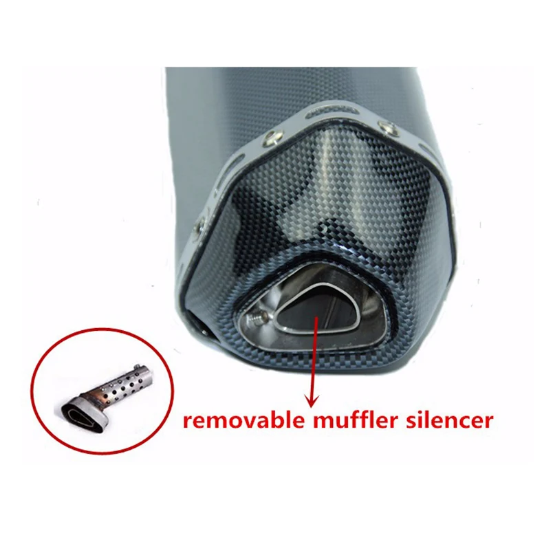 Motorcycle Racing AK Exhaust Universal 35-51MM Muffler Pipe Moto Escape for Akrapov Exhaust all Motorcycle ATV Dirt Bike Scooter