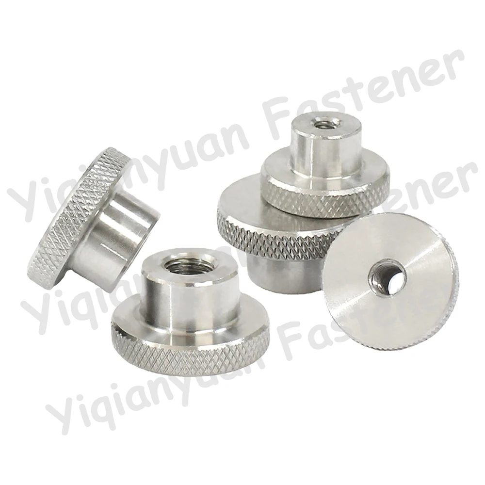 M3 M4 M5 M6 M8 M10 DIN466 SUS304 Stainless Steel Knurled Thumb Nut with Collar Blind/Through Hole 3D Printers Parts Curtain Wall