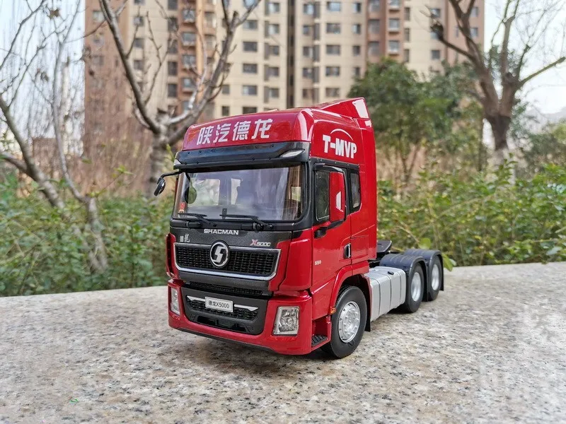 Collectible Alloy Model Toy Gift 1:24 Scale SHACMAN X5000 WP13 Truck Tractor Trailer Vehicles DieCast Toy Model for Decoration