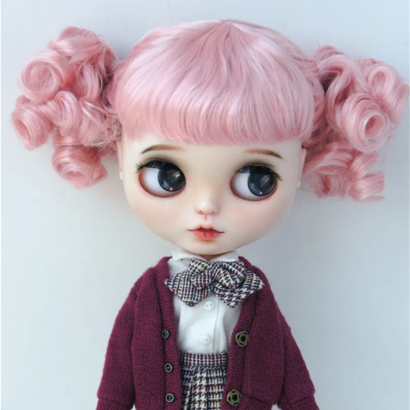 

Jusuns 1/3 SD Bltyes Doll Wig 8-9inch 9-10inch Lovely Two Curly Pony BJD Wig Synthetic Mohair Doll Wigs