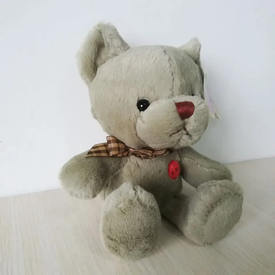 Joli ours en peluche d'environ 25cm, ours vert de l'armée, poupée douce, jouet pour enfants, cadeau de noël w4587