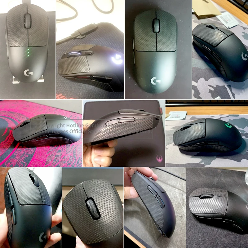 Bande antidérapante pour jeux de souris Logitech Gpro, sans fil Gpw, patins résistants à la sueur, autocollants latéraux