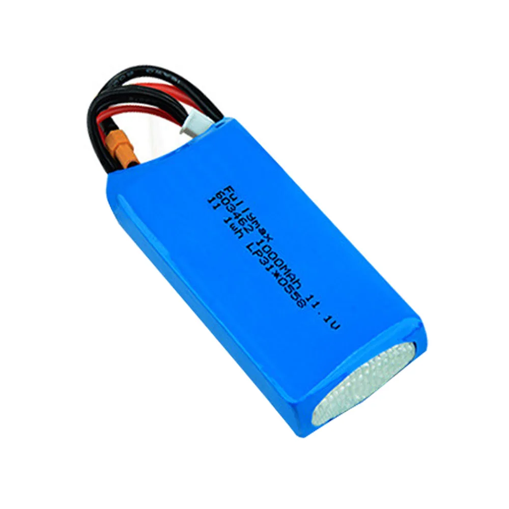 2PCS 11.1V 1000mAh Lipo Battery For XK X450 FPV RC Drone Spare Parts Accessories 11.1V replace Batteries with XT30 Plug for X450