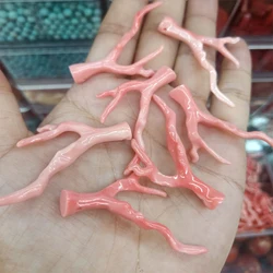 5pcs About 48mm Pink Synthetic Coral Branch Pendant Bead  DIY Necklace Earring Red Artificial Coral Pendants For Jewelry
