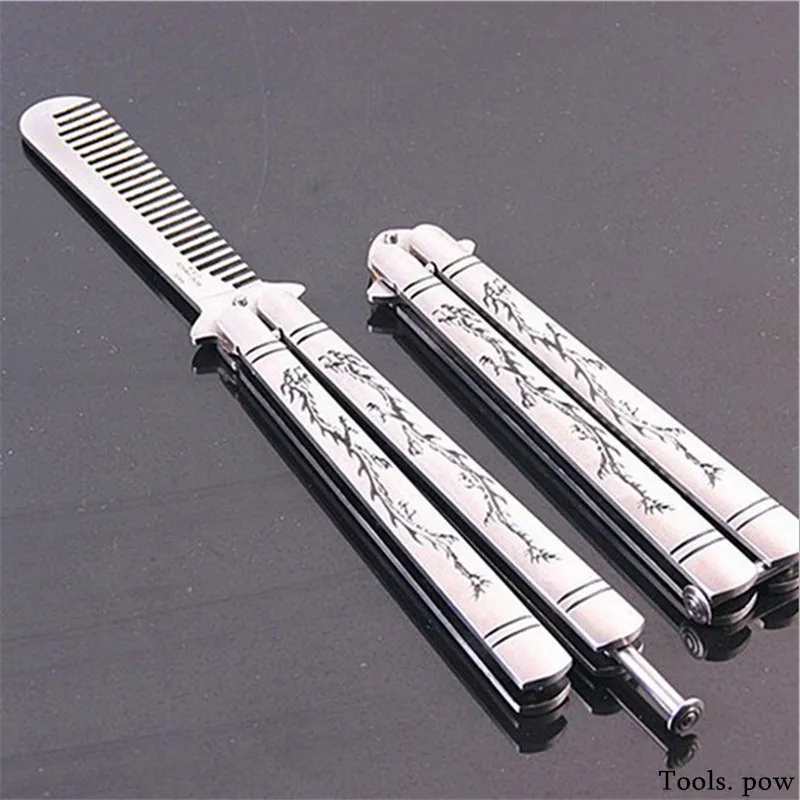 Butterfly Knife Butterfly Hair Comb Training Butterfly Knife Multi-tool Pocket Knife Folding Chinese Dragon Print