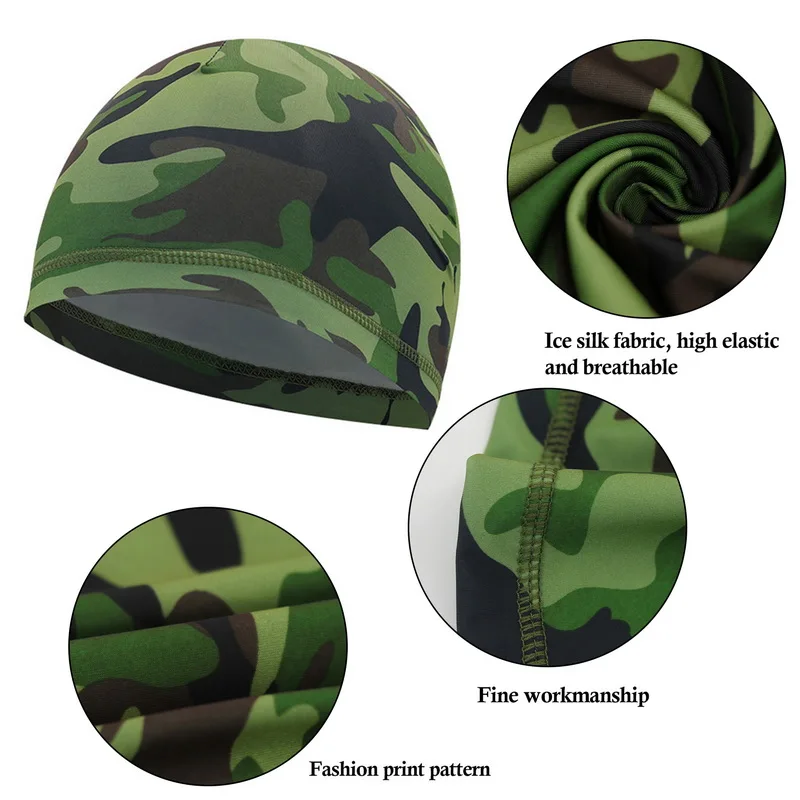 Summer Cycling Beanie Men Cap Women Hat Motorbike Camouflage Quick-Dry Elastic Bicycle Anti-UV Fishing Breathable Run Sports Cap