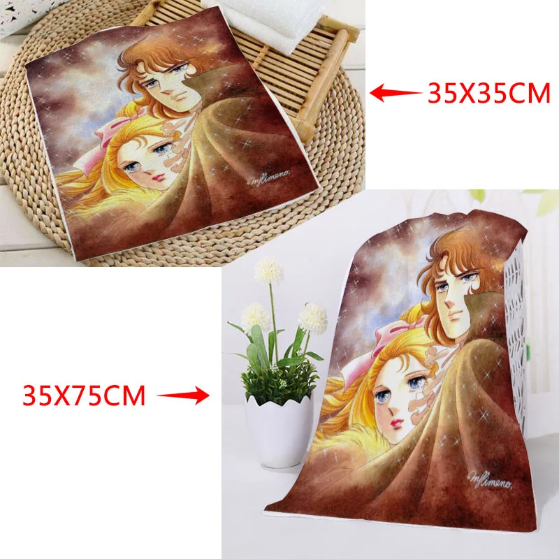 Custom The Rose of Versailles 35x75cm Face Towels Facecloth Microfiber Washcloth Quick drying Sports Towel