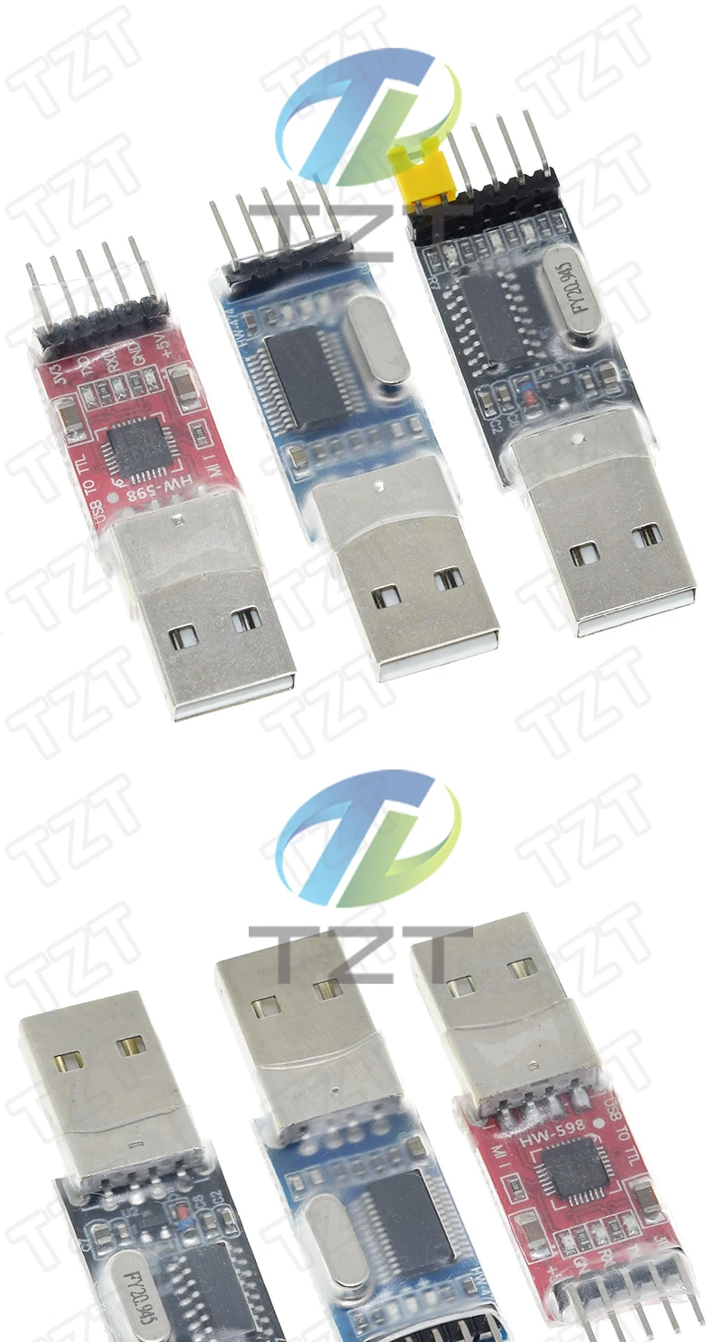 TZT 3 teile/los = 1PCS PL2303HX + 1PCS CP2102 + 1PCS CH340G USB ZU TTL für arduino PL2303 CP2102 5PIN USB zu UART TTL Modul – Detail 6
