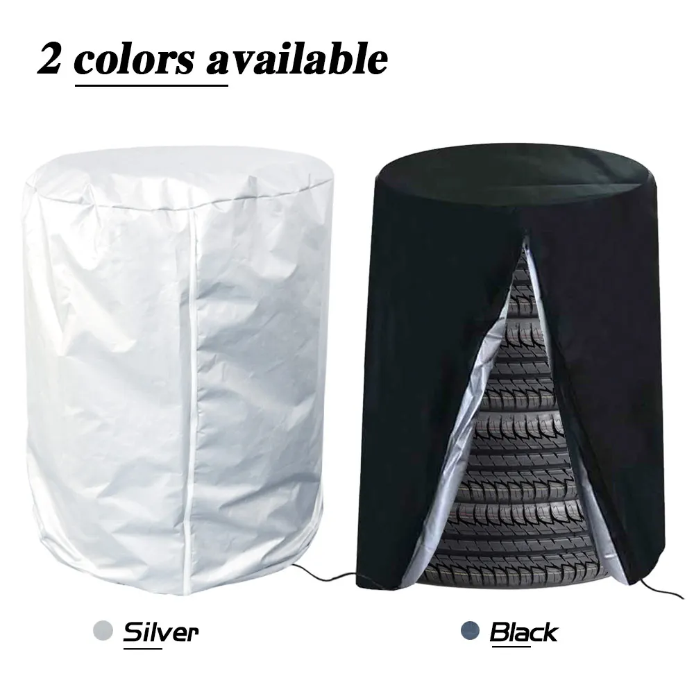 New Big Capacity Car Tire Cover 4 Tires Capacity S/L Waterproof Dust-Proof Driving Car Tire Cloth Car Tire Cover Bag Outdoor