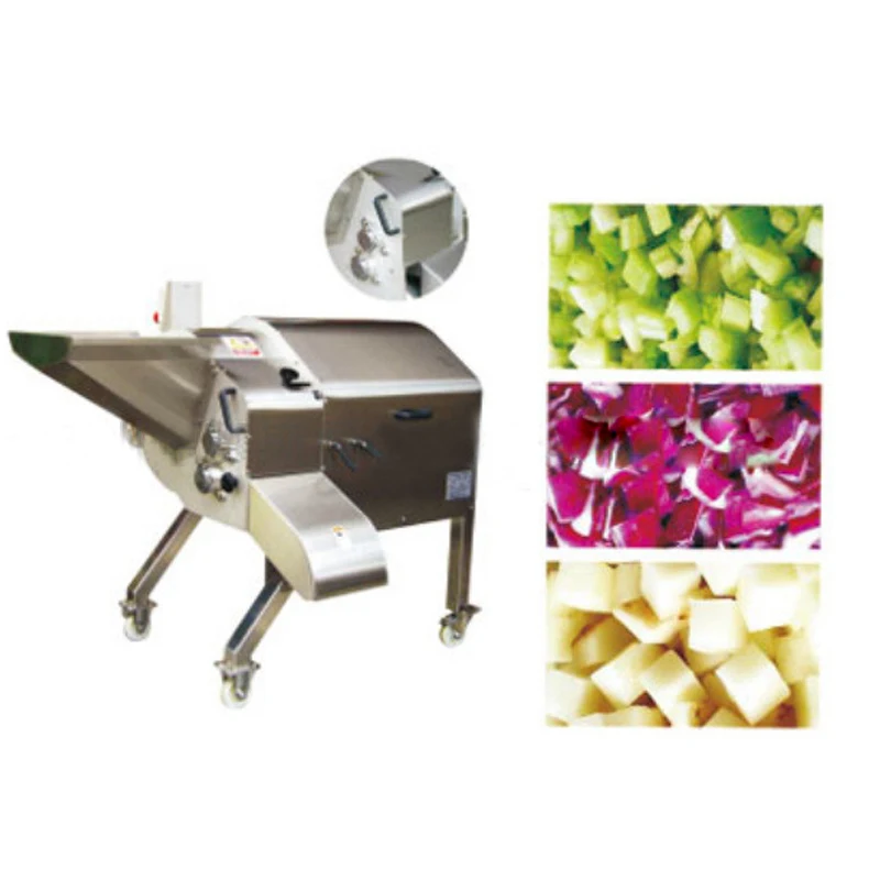 Máquina de cortar alimentos de alta velocidade, cortador comercial de vegetais, aço inoxidável, máquina de processamento de frutas e vegetais