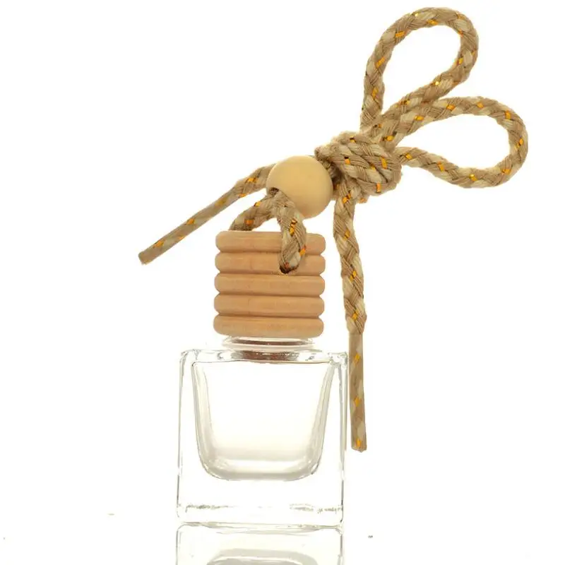 

10ml Transparent Glass Auto Ornament Essential Oils Diffuser Bottle Container Hanging Car Perfume Pendant LX8858