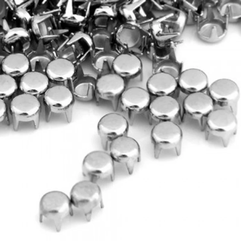 Rivets Ronds de Maroquinerie de 4mm, Accessoires de Couture, Bijoux, Chaussures, Sacs, Vêtements, Punk, 1000