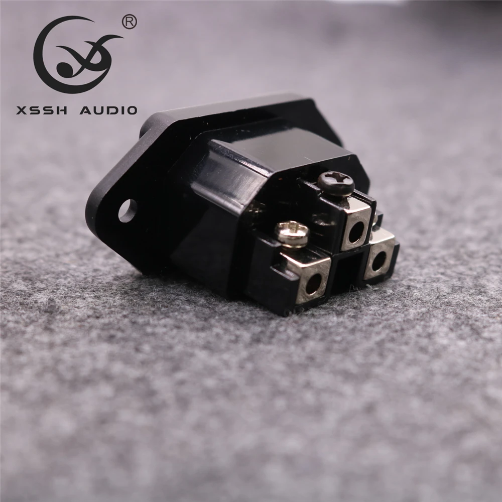 4 قطعة مخرج طاقة لتقوم بها بنفسك HIFI T2 النحاس تصفيح الروديوم تصفيح الذهب موصل الولايات المتحدة التوصيل 3 دبابيس التيار المتناوب 250 فولت 10A IEC مدخل المقبس الكهربائي