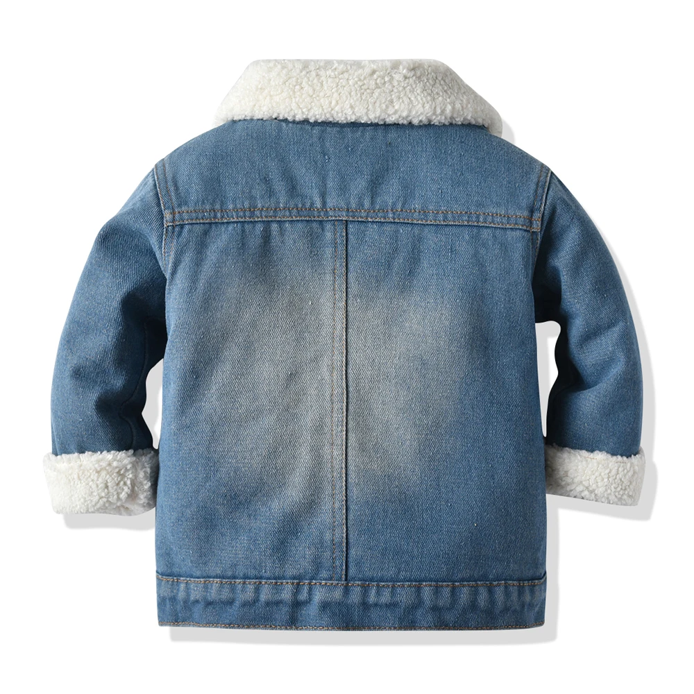 Tem Doger Girls Boys Jeans Winter Baby Denim Jackets Windbreaker Toddler Clothes Cashmere Thick Fleece Coat Newborn Warm Outwear