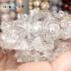 Natural Irregular White Clear Quartz Stone Loose Spacer Beads For Jewelry Making DIY Bracelets Accessories Wholesale 15''
