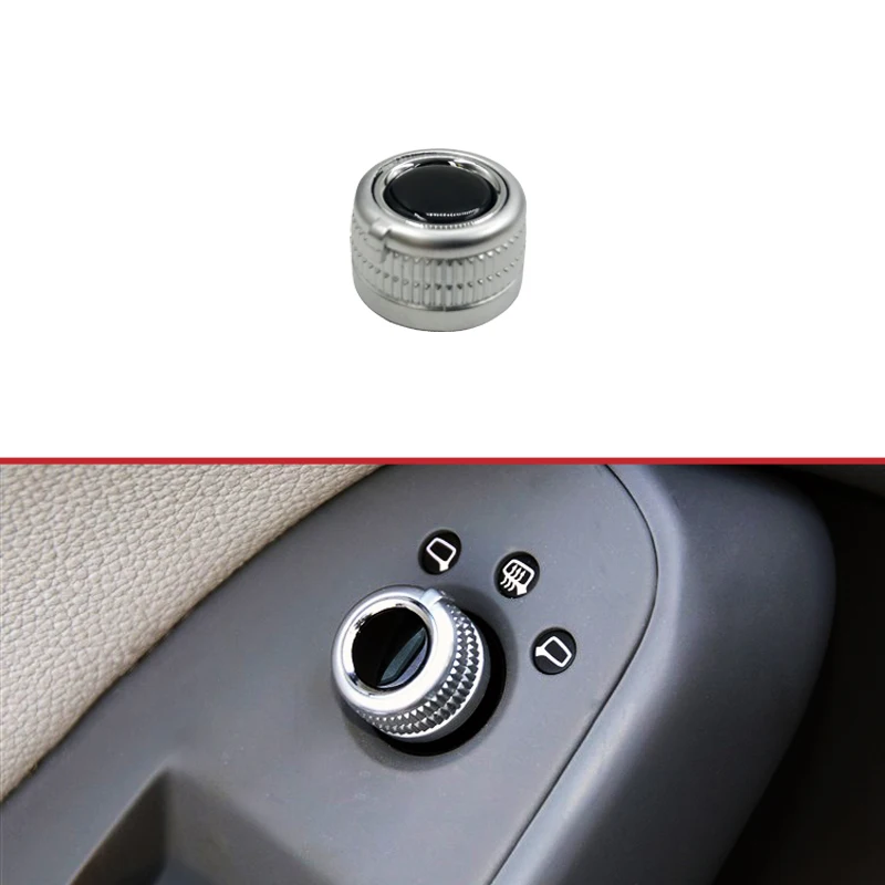 For Audi A4 B8 Q5 2009-2016 Reversing Mirror Switch Knob Mirror Mirror Adjustment Chrome-plated Button