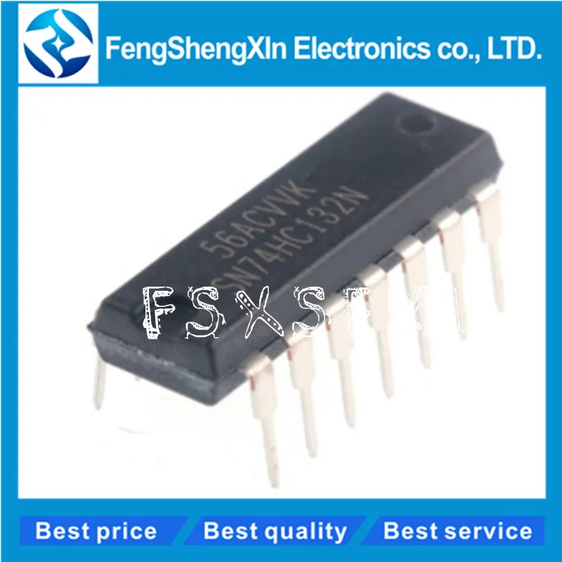 

100pcs/lot SN74HC132N 74HC132N 74HC132 DIP-14 QUADRUPLE POSITIVE-NAND GATES WITH SCHMITT-TRIGGER INPUTS IC