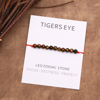Leo Zodiac Wish Bracelet Leo Birthstone Bracelet Tiger's Eye Stone Friendship Bracelet Healing Crystals Birthday Gift for Women