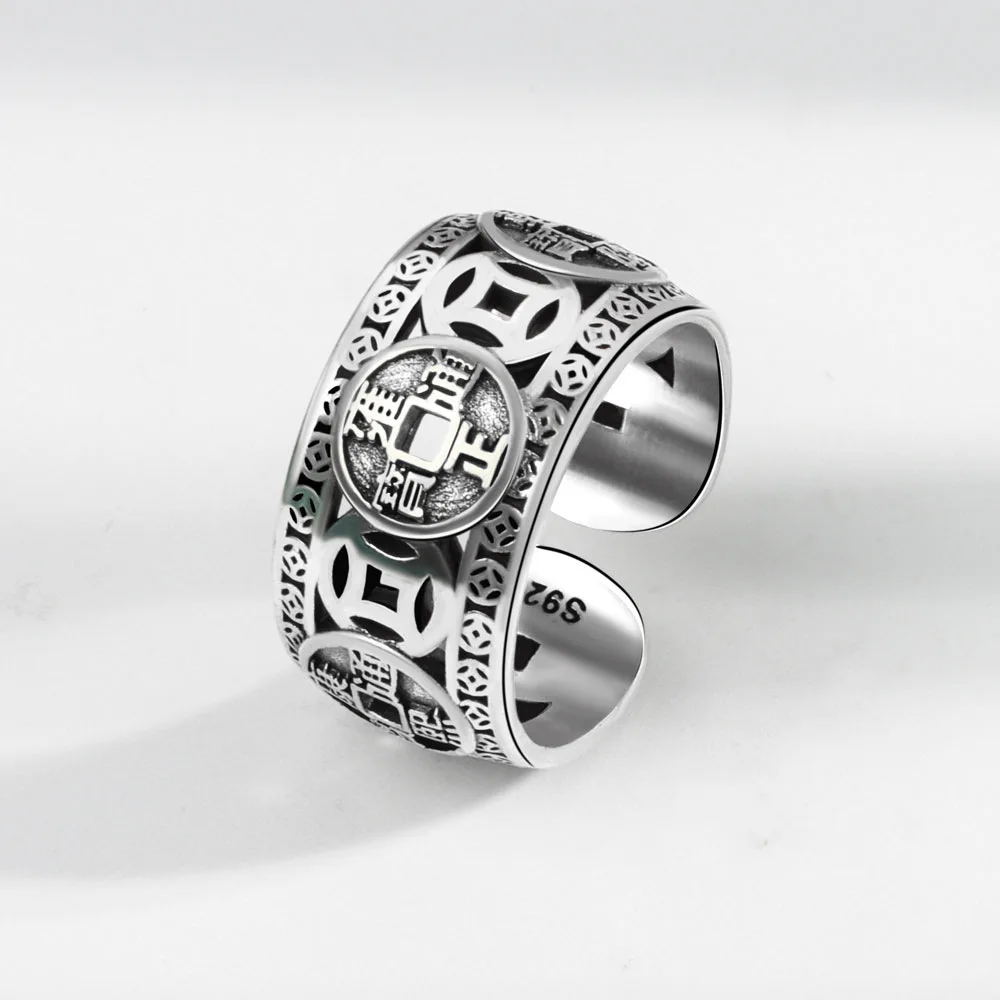 Fashion New Transit Evil Men's Ring Adjustable Index Finger Ring Retro Wind Ring Female hot sale