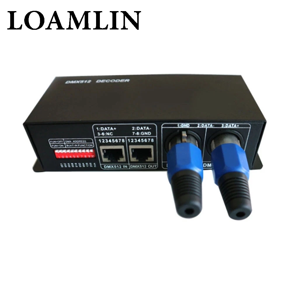 DMX512 Decoder LED Dimmer Driver RGBW Controller DMX-512 4 Channels Decoder Controller Dimmer For RGBW LED Strip