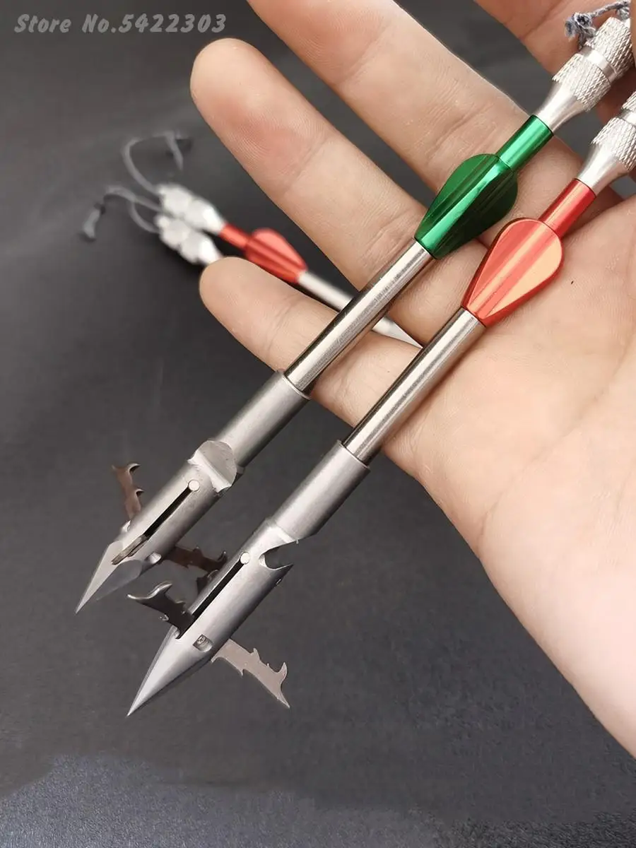 3/5pcs Stainless Steel Bow Fishing Slingshot Catapult Dart Broadheads Arrowheads Hunting Shooting Tips Fishing tool