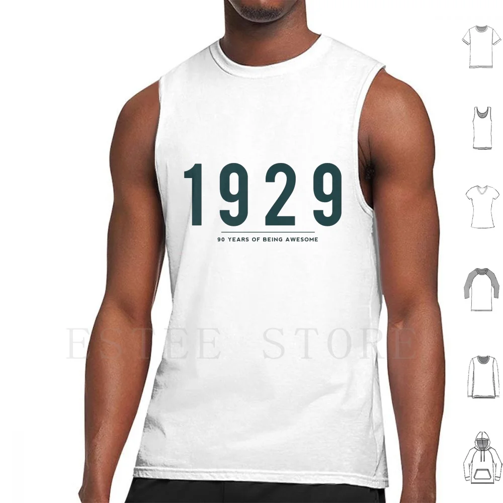 90th Birthday Gift-1929 , 90 Years Of Being Awesome Tank Tops Vest 90 Years Of Being Awesome Legendary Legendary Since