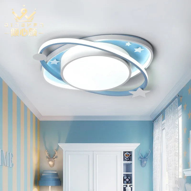 Modern LED Chandelier Lighting for living room Bedroom Cartoon cute Blue Pink Ceiling Chandelier for baby boys girls bedroom