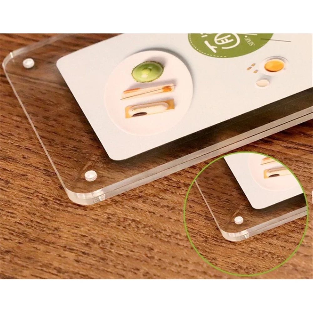 Round Angle Clear Acrylic Magnetic Sign Holder For Poster Picture Paper Menu Advertising Display 1pcs