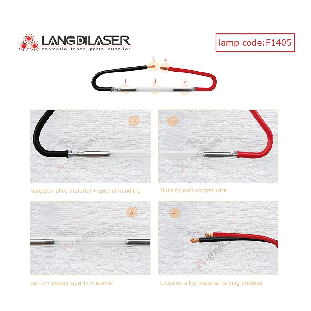 UK Lamp F1405-xxx / Made In UK First Light Ipl Flash Lamp Size : 7*50*115F / IPL Lamp For Keslaser / Guarantee 1 Million Times